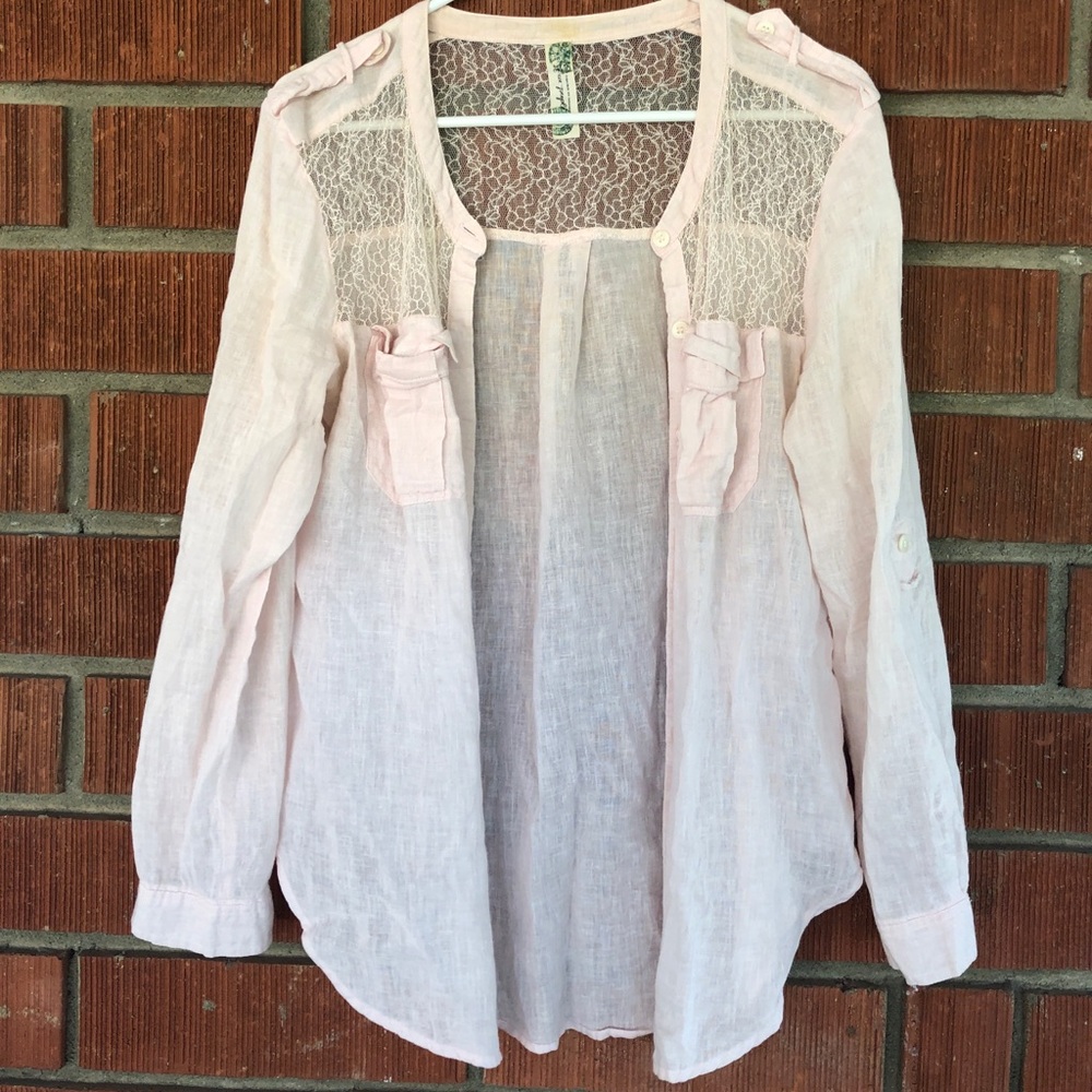 Free People delicate boho blouse